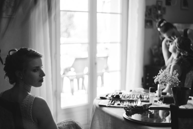 photo préparatifs mariée virazeil